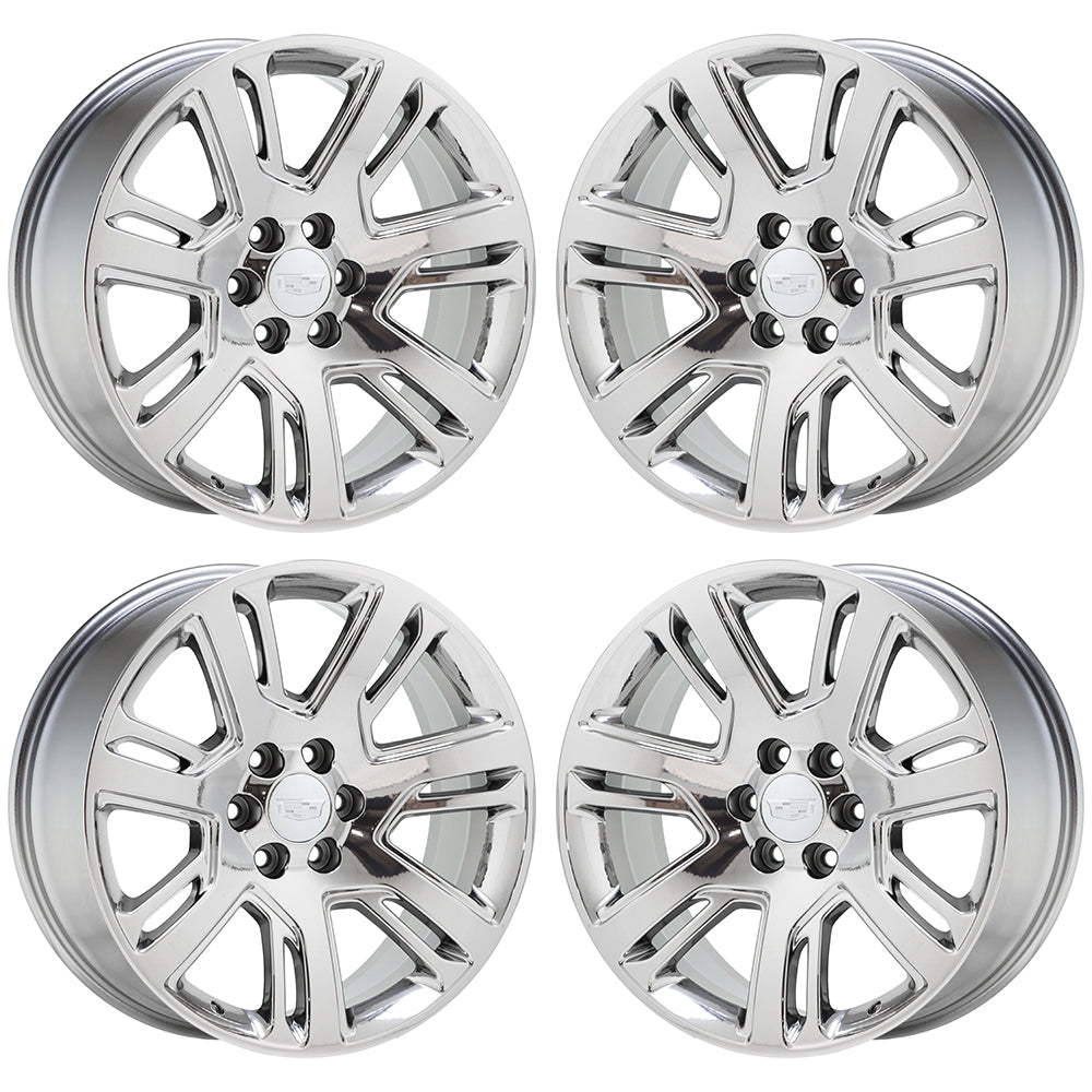 22" Cadillac Escalade Bright Chrome wheels rims Factory OEM set 4738 EXCHANGE